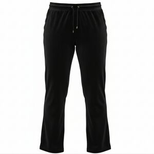 Womens' Charter Club Black Velour Wide Leg Pants Sz.XL